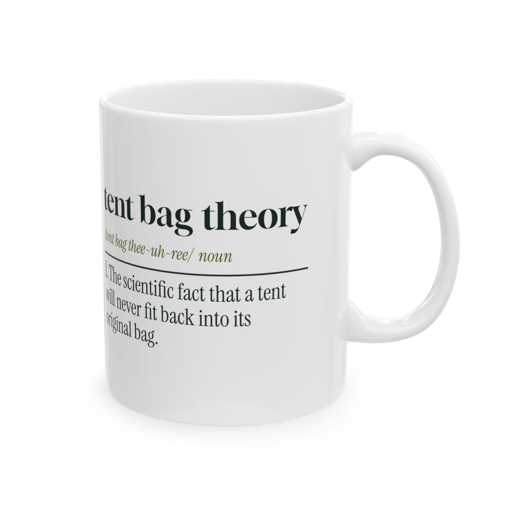 Funny Camping Mug Tent Bag Theory Dictionary Definition For Campers