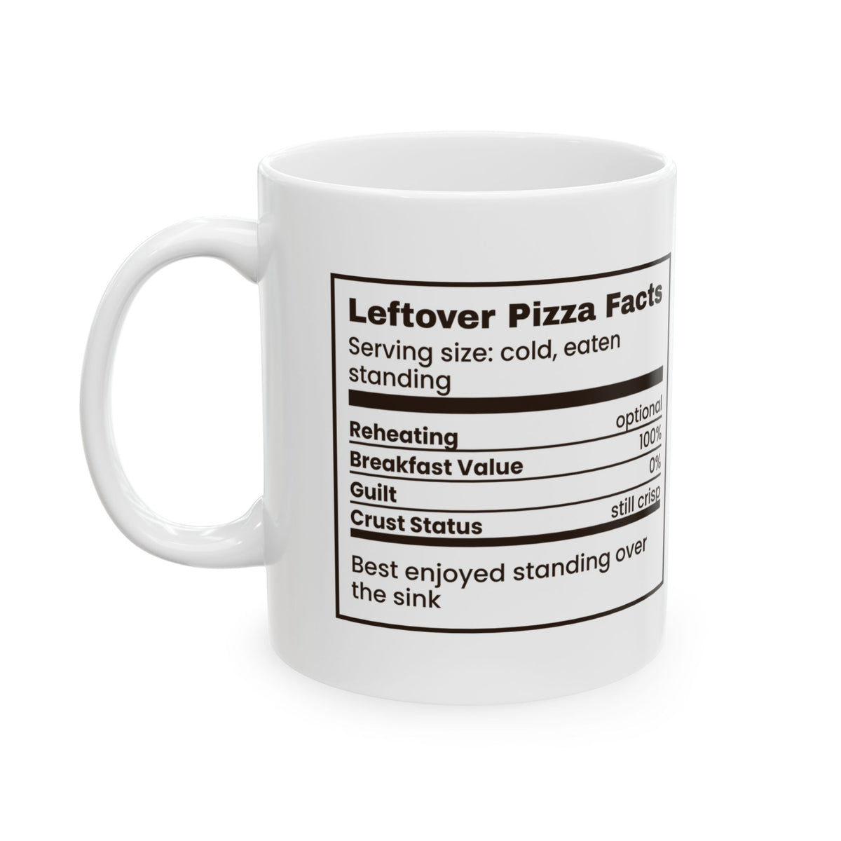 Leftover Pizza Facts Coffee Mug For Breakfast Lovers