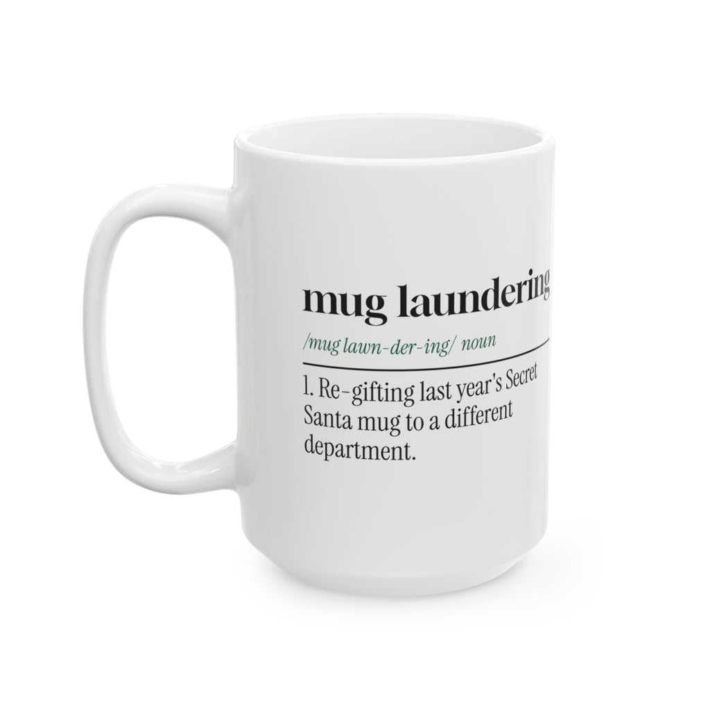 Funny Office Christmas Coffee Mug Mug Laundering Secret Santa Dictionary