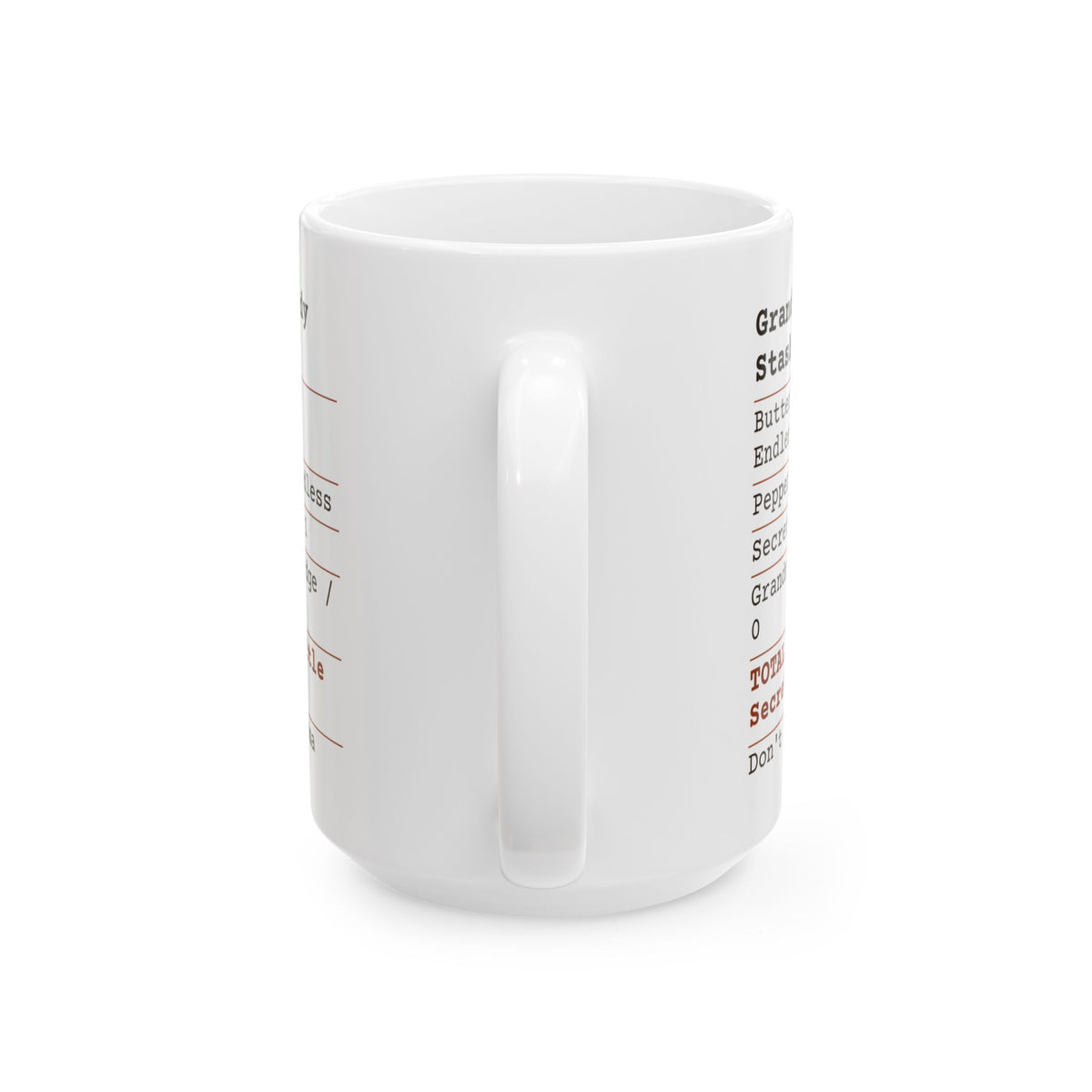 Funny Grandpa Candy Receipt Coffee Mug Secret For Grandpa