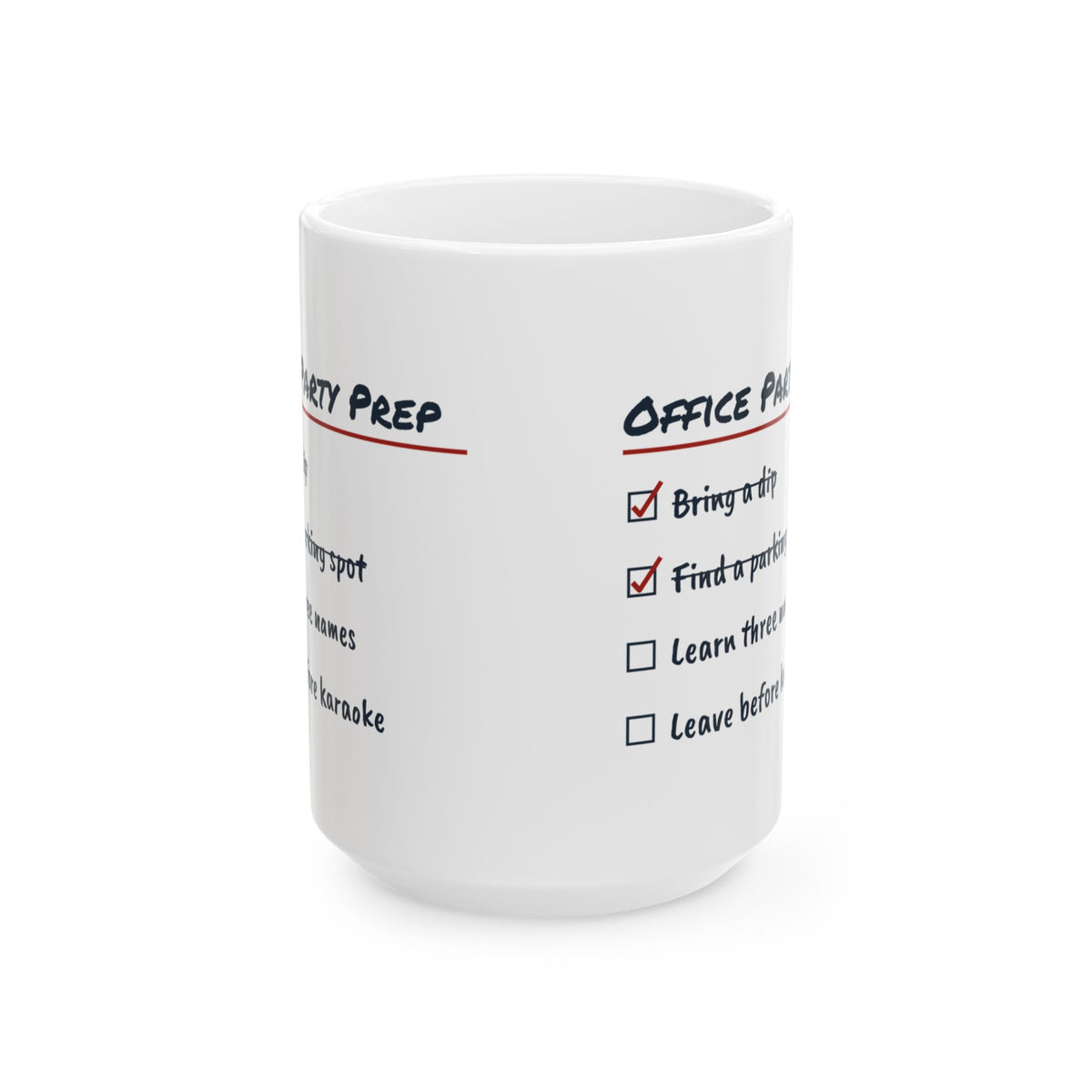 Funny Office Christmas Coffee Mug Office Party Prep Checklist