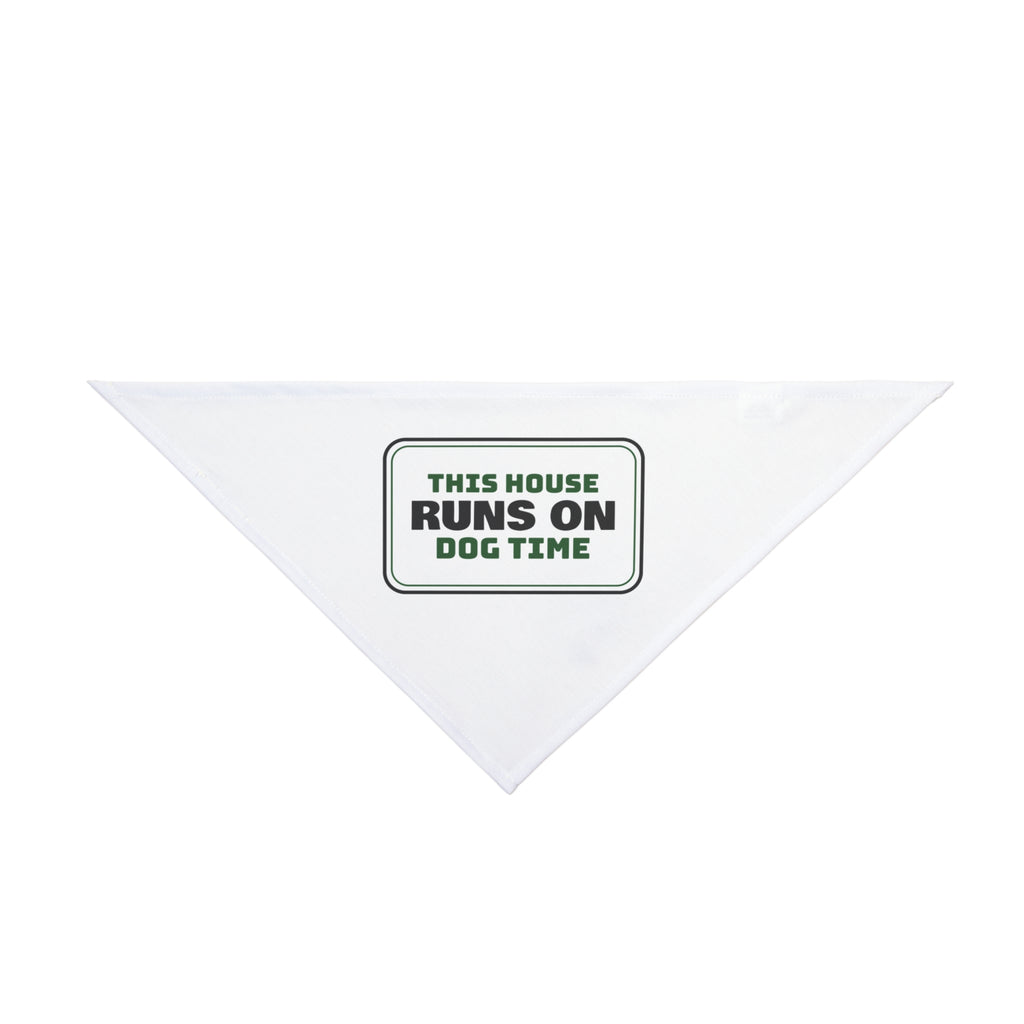 Funny Dog Dad Sign Dog Bandana House Runs On Dog Time