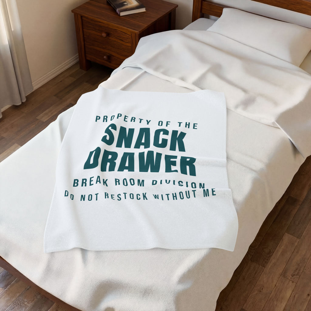 Funny Office Throw Blanket Property Of The Snack Drawer