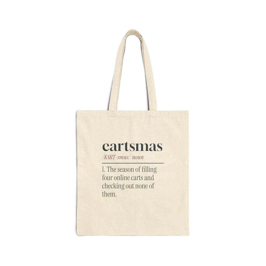 Funny Christmas Shopping Tote Bag Cartsmas Dictionary Definition