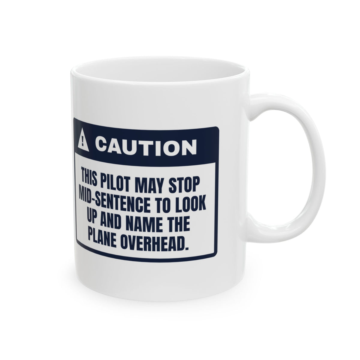 Funny Pilot Coffee Mug Names Every Plane Mid-Sentence For Aviators