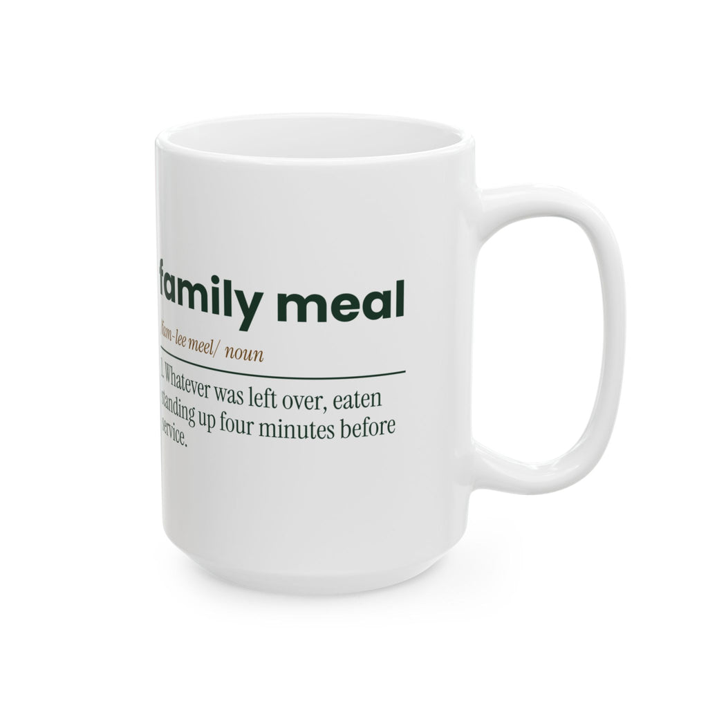 Funny Chef Coffee Mug Family Meal Dictionary Definition For Cooks