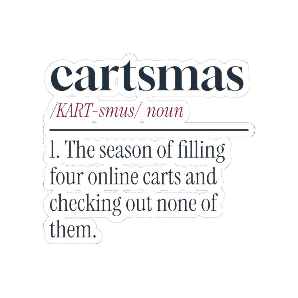 Funny Christmas Shopping Sticker Cartsmas Dictionary Definition