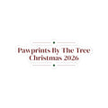 Christmas Dog Sticker Pawprints By The Tree 2026