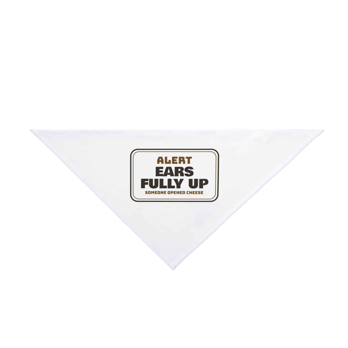 Funny German Shepherd Dog Bandana Ears Up Cheese Alert Sign For Dog Dads