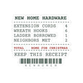 Funny New Home Christmas Sticker Hardware Receipt For Homeowners