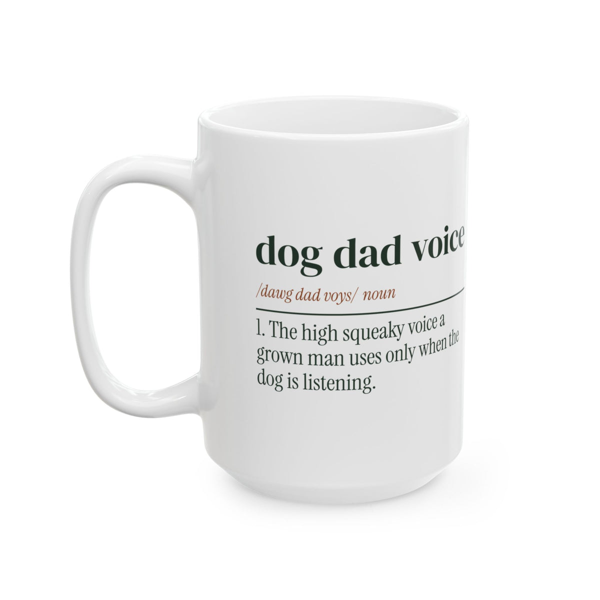 Funny Dog Dad Father's Day Coffee Mug Dog Dad Voice Dictionary