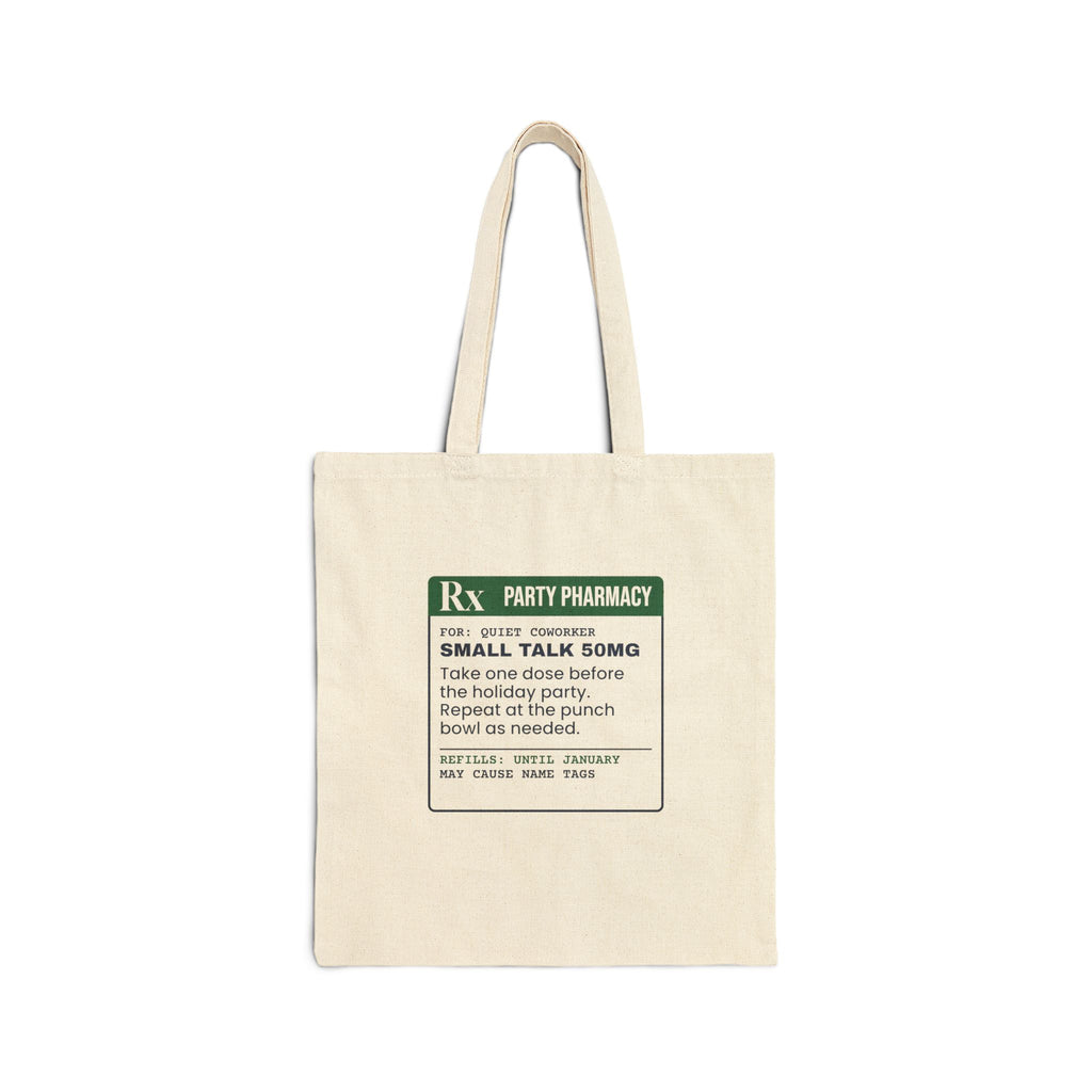 Funny Christmas Coworker Tote Bag Small Talk 50mg For Introverts