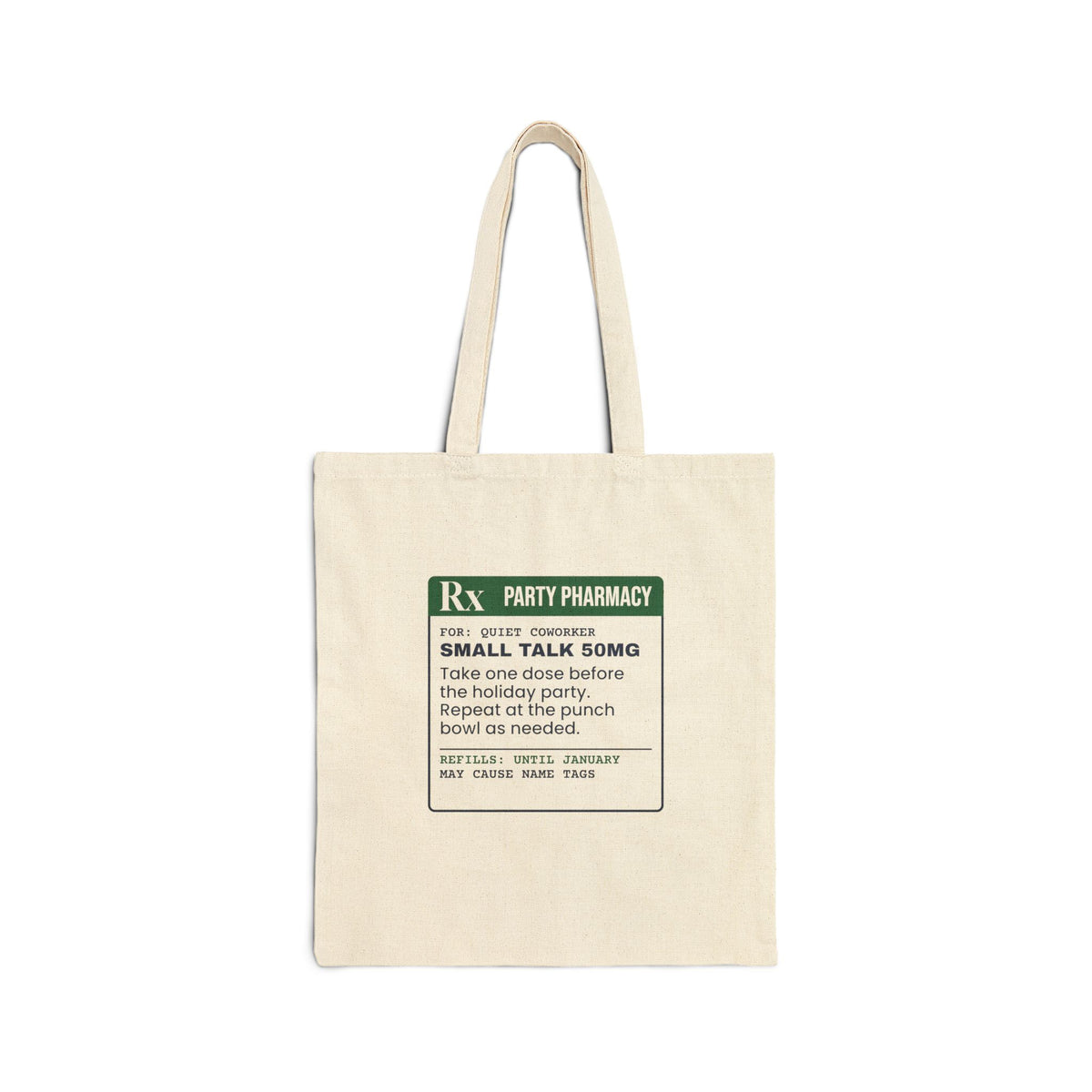 Funny Christmas Coworker Tote Bag Small Talk 50mg For Introverts