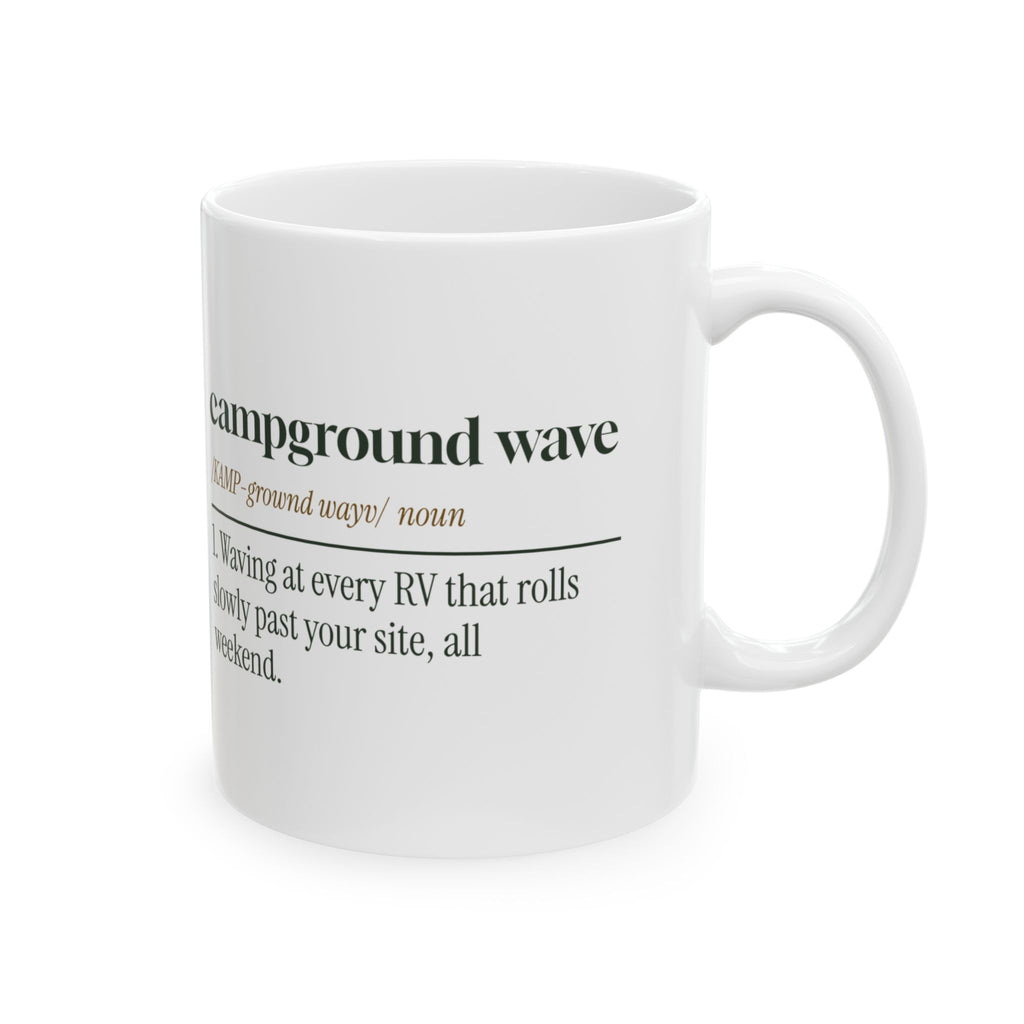 Funny RV Coffee Mug Campground Wave Dictionary Definition