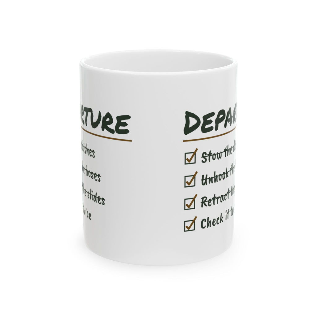 RV Coffee Mug Retract The Slides Check It Twice Departure Checklist