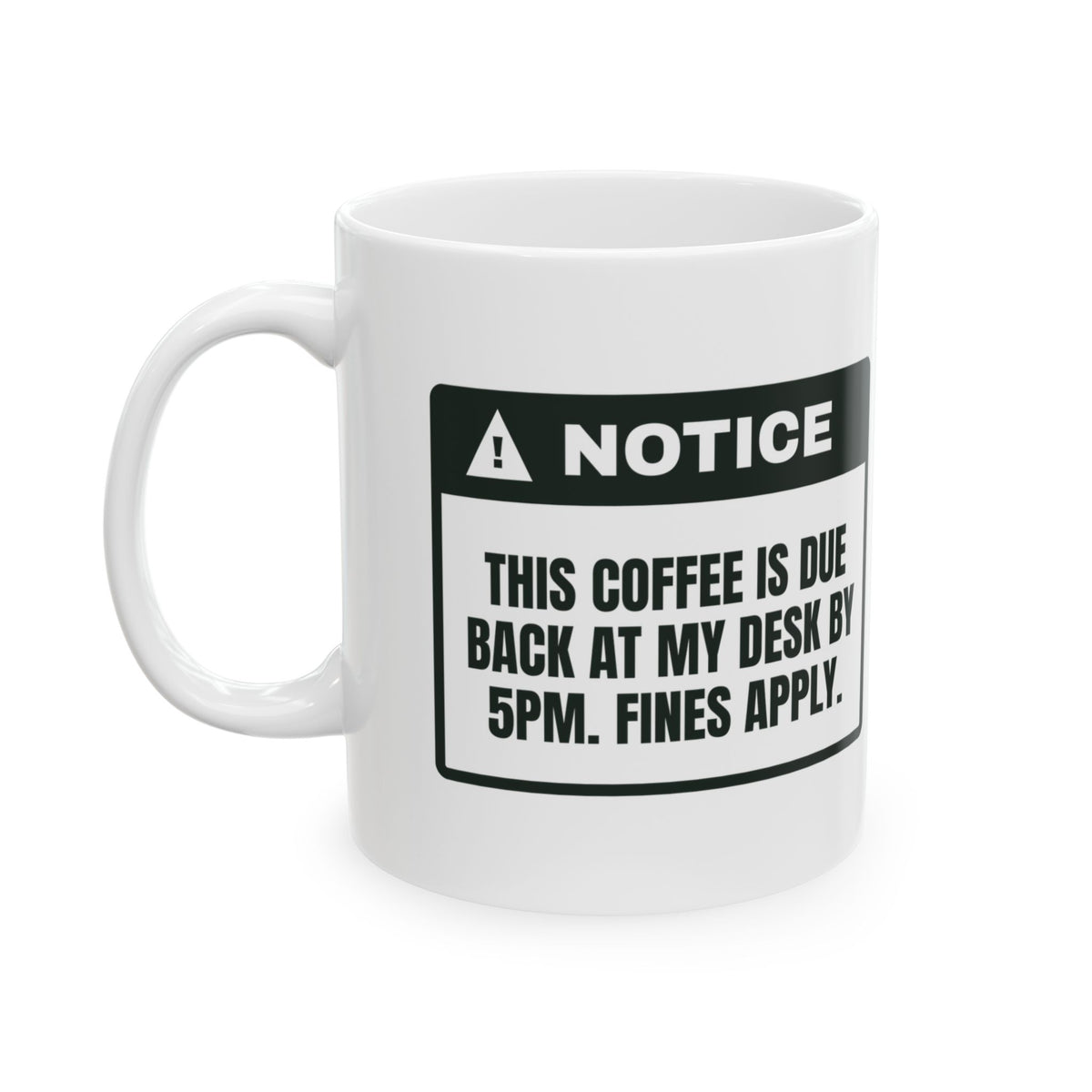 Funny Librarian Coffee Mug This Coffee Is Due Back Notice Label
