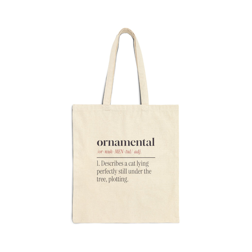 Funny Christmas Cat Tote Bag Ornamental Dictionary Definition