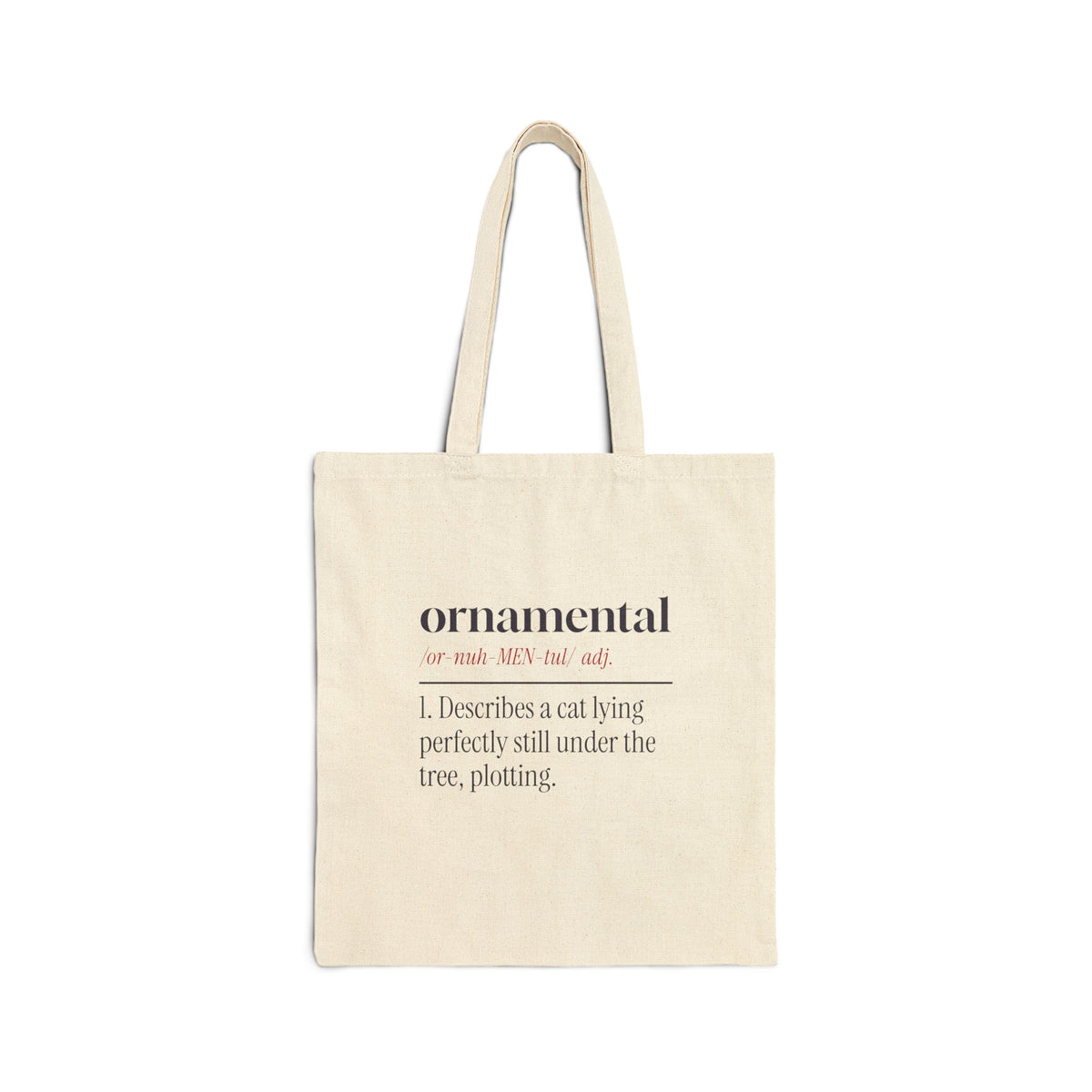 Funny Christmas Cat Tote Bag Ornamental Dictionary Definition