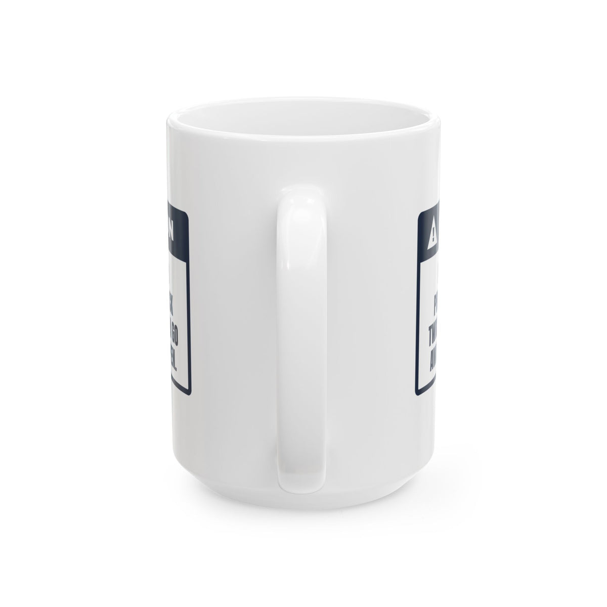 Funny Christmas Wrapping Coffee Mug Wrapping In Progress Caution Label