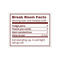 Funny Christmas Nurse Sticker Break Room Nutrition Facts