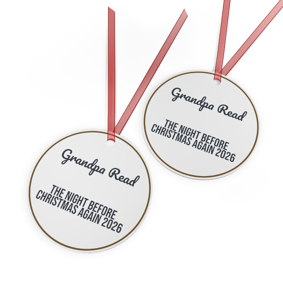 Christmas Ornament Grandpa Read The Night Before Christmas Again 2026