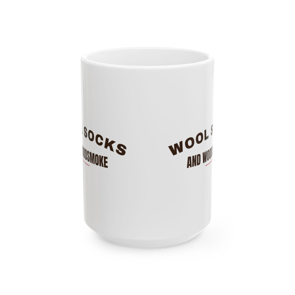 Christmas Coffee Mug Wool Socks And Woodsmoke Cozy Cabin Mug
