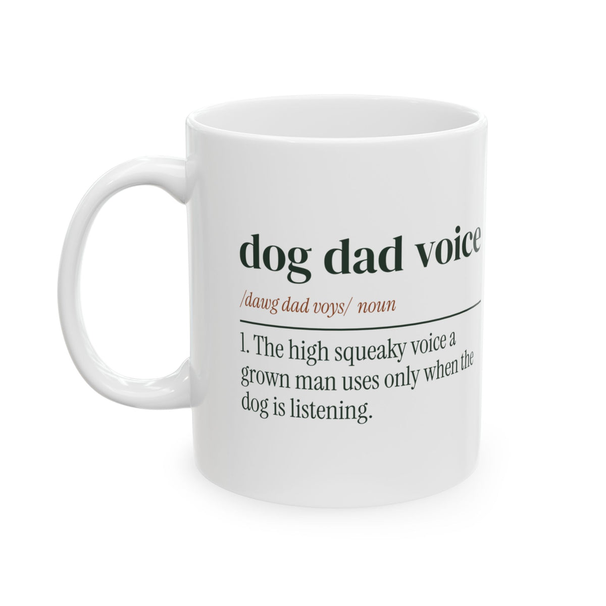 Funny Dog Dad Father's Day Coffee Mug Dog Dad Voice Dictionary