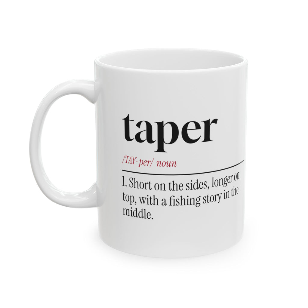 Funny Barber Coffee Mug Taper Sides Short Stories Long