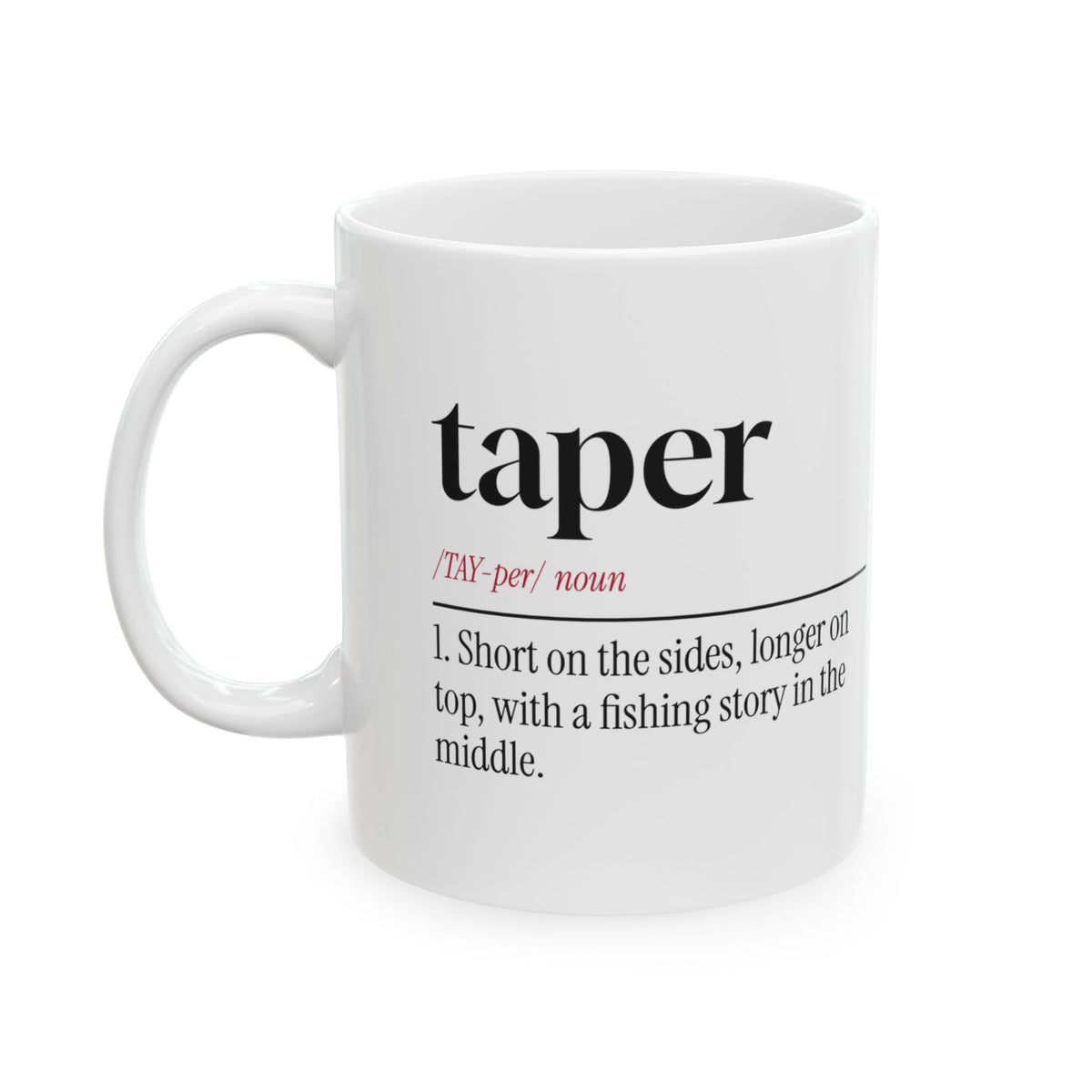 Funny Barber Coffee Mug Taper Sides Short Stories Long