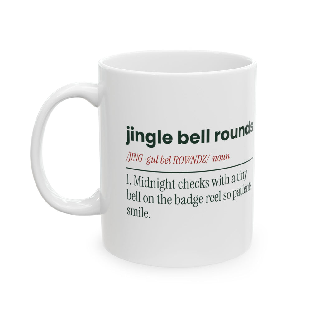 Christmas Nurse Coffee Mug Jingle Bell Rounds Dictionary For Nurses