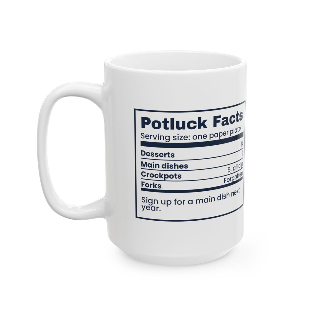 Funny Office Christmas Potluck Coffee Mug Potluck Nutrition Facts