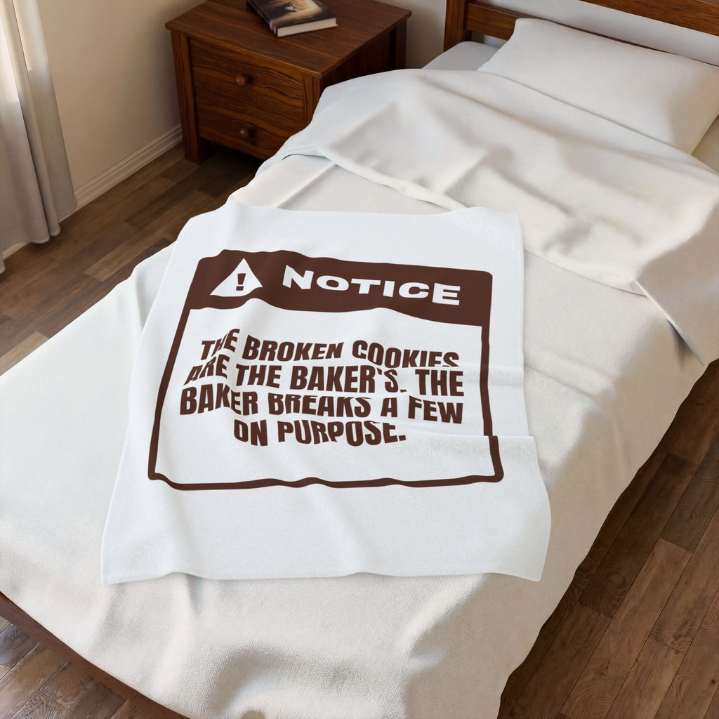Funny Christmas Baking Throw Blanket Broken Cookies Are Mine Some On