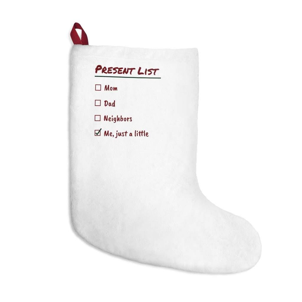 Funny Christmas Shopping Christmas Stocking Present List Me Just A Little