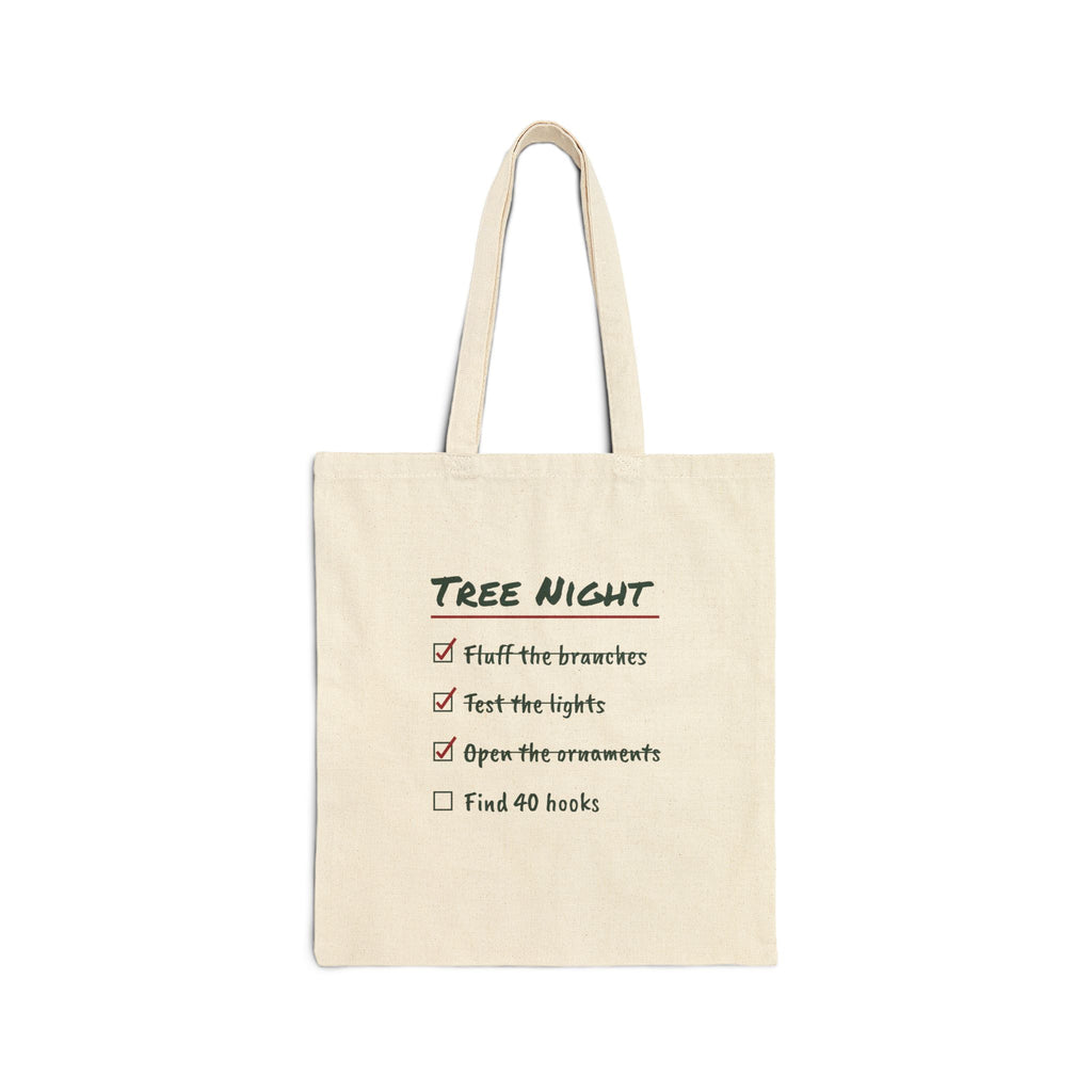 Funny Christmas Tote Bag Tree Night Checklist Find 40 Hooks