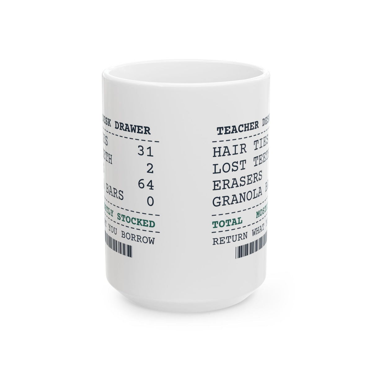 Funny Teacher Coffee Mug Desk Drawer Receipt For Teachers