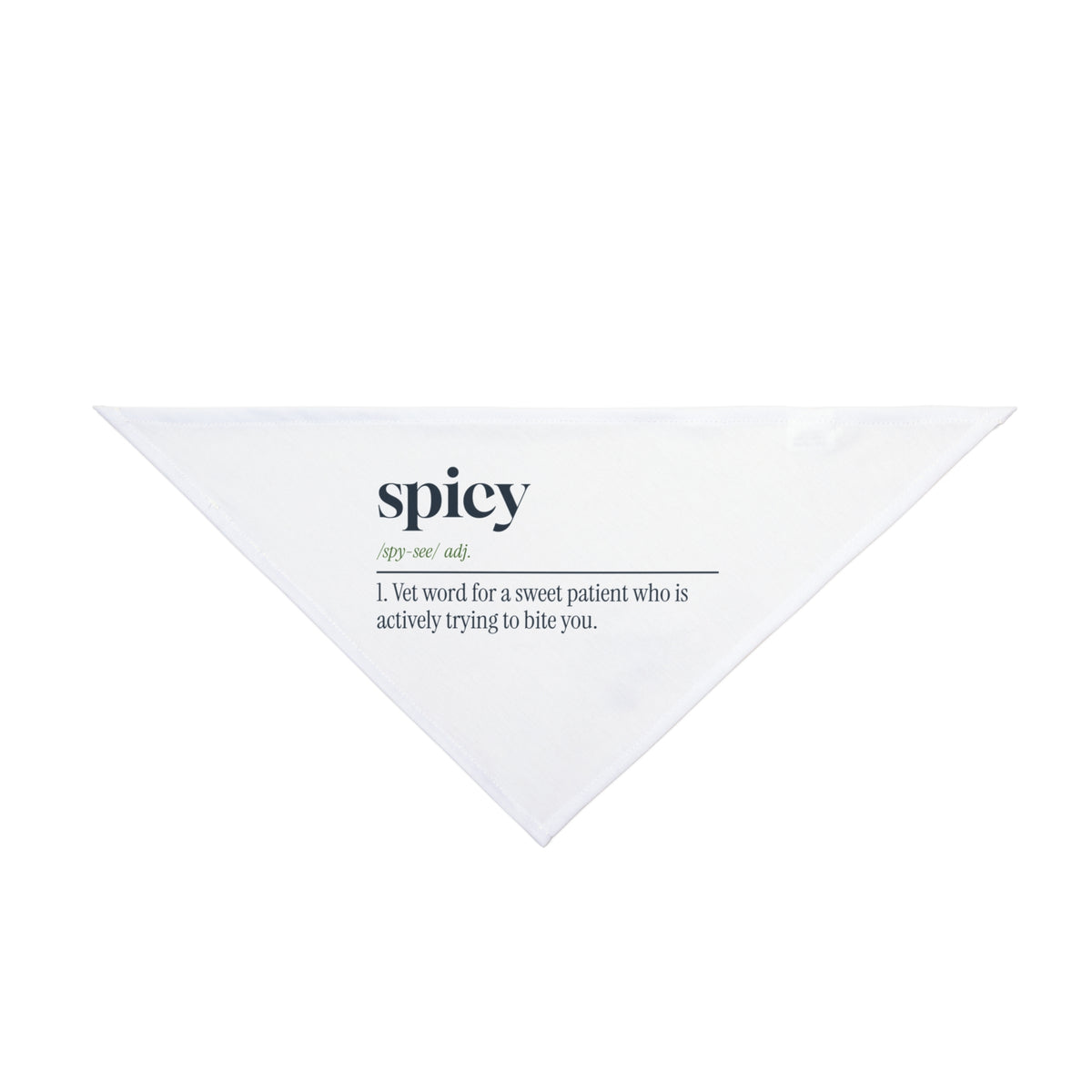 Funny Veterinarian Dog Bandana He's A Little Spicy Today Definition