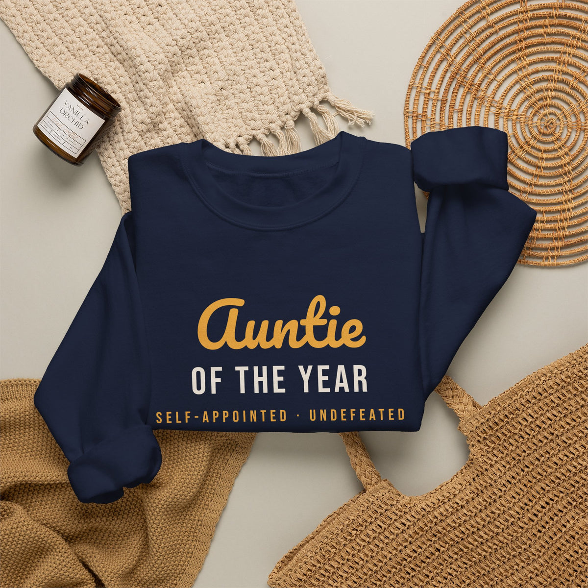 Funny Aunt Sweatshirt Auntie Of The Year Self Appointed