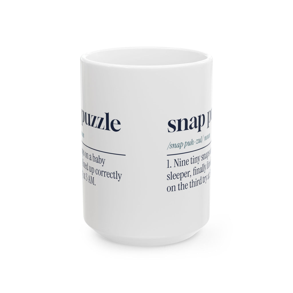 Funny New Dad Coffee Mug Snap Puzzle Dictionary For First Time Dads