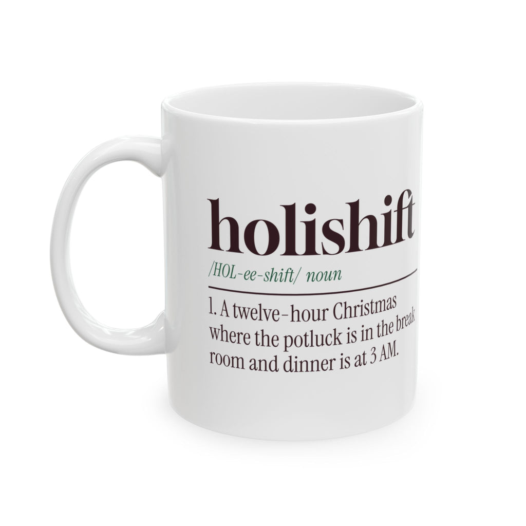 Funny Christmas Nurse Coffee Mug Holishift Definition For Nurses
