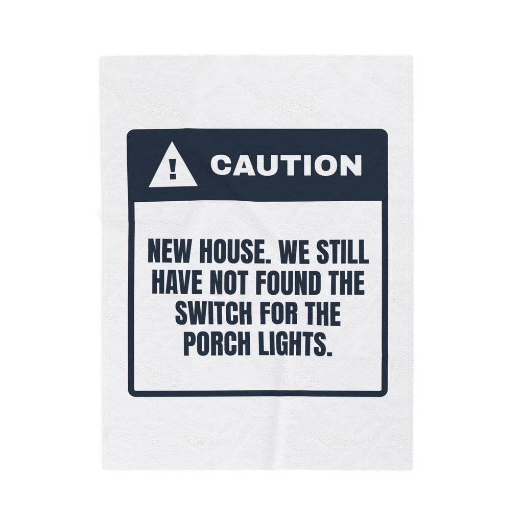 Funny Christmas Throw Blanket Porch Light Switch Location Unknown New House