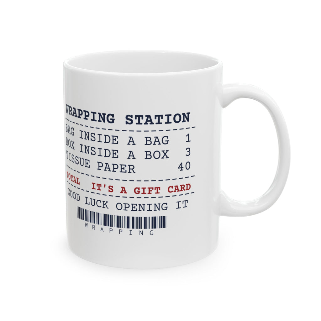 Funny Christmas Wrapping Coffee Mug Bag Within A Bag Within A Box