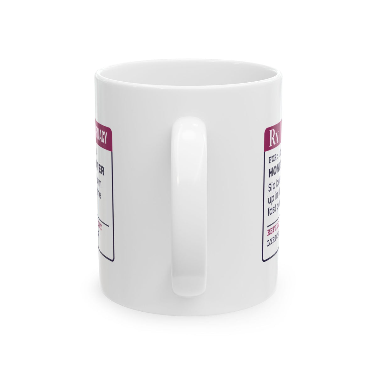 Funny Karaoke Coffee Mug Honey Lemon Water Prescription For Singers