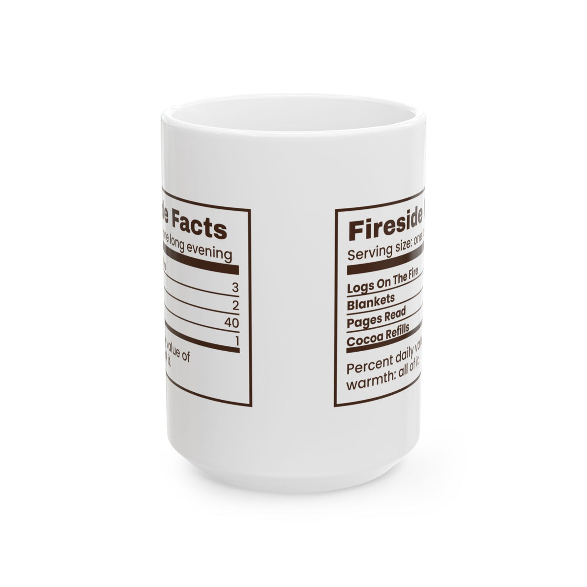 Christmas Coffee Mug Fireside Facts Cozy Winter Reading Cup
