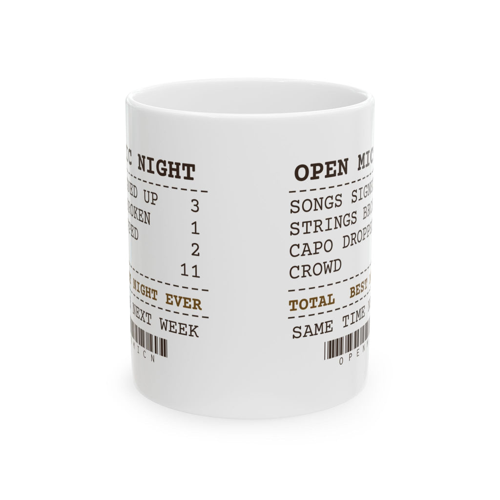 Funny Guitar Player Coffee Mug Open Mic Night Receipt