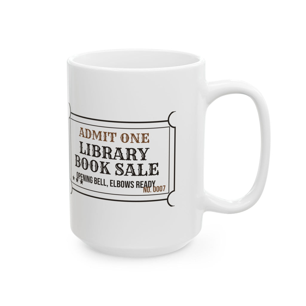 Funny Book Lover Coffee Mug Library Book Sale Elbows Ready For Readers