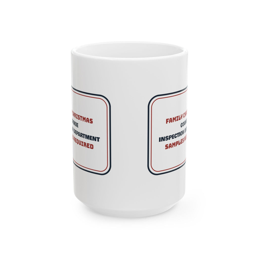 Funny Christmas Coffee Mug Cookie Inspection Department For Family
