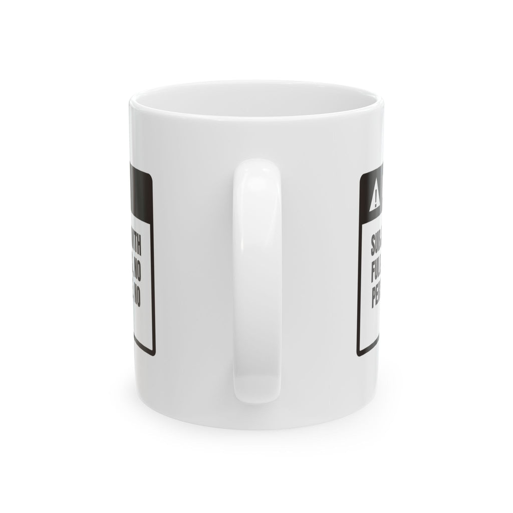 Funny Dog Coffee Mug Warning Full Face Kisses For Dog Lovers