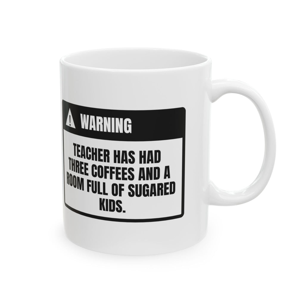 Funny Halloween Coffee Mug Teacher Warning Sugar High For Teachers