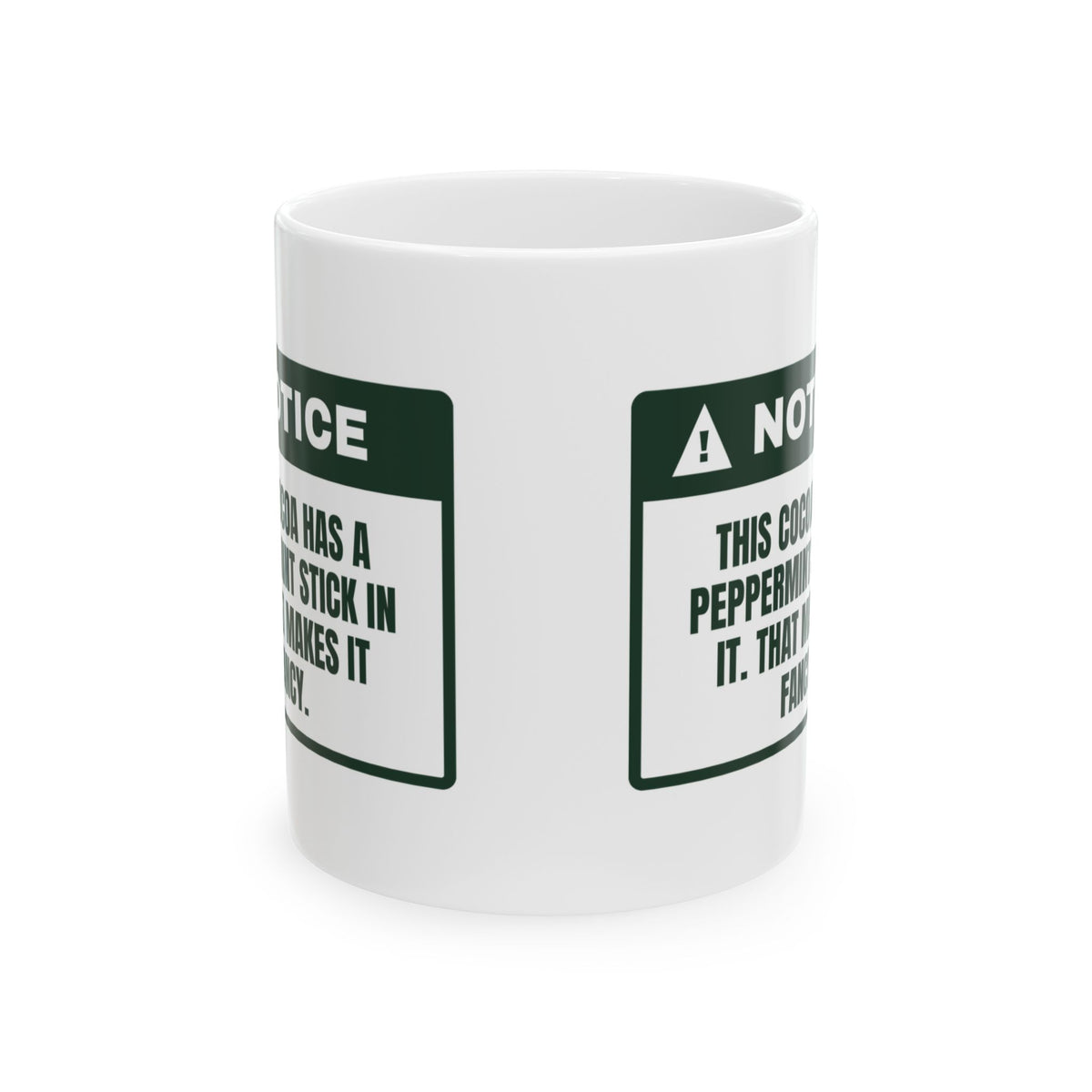 Funny Hot Cocoa Coffee Mug Peppermint Stick Included Very Fancy