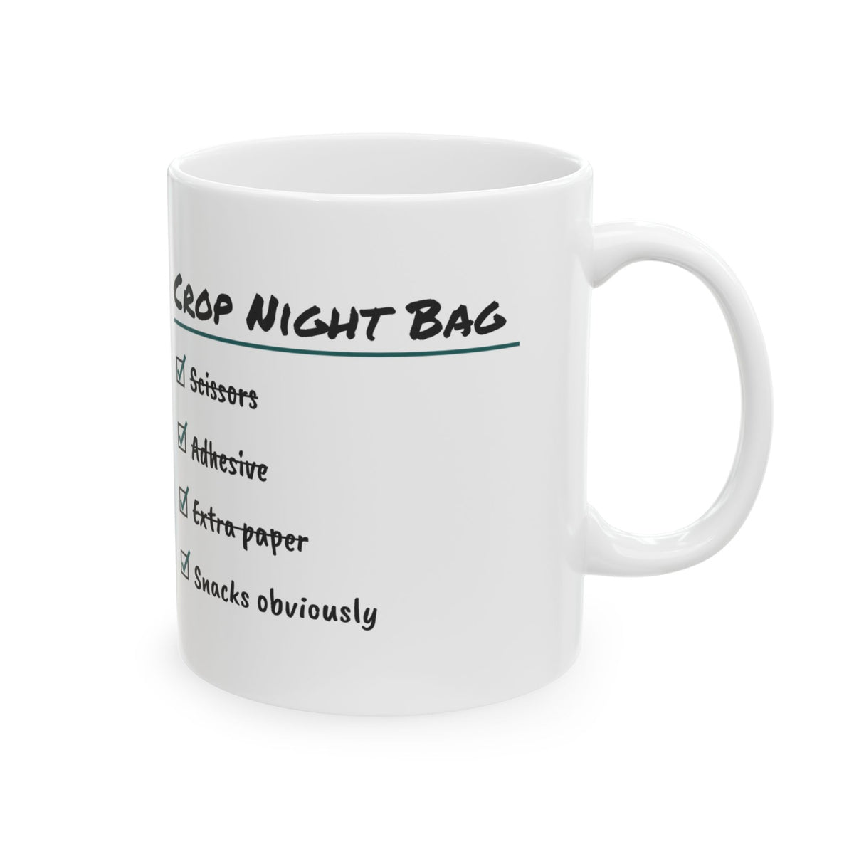Crop Night Bag Checklist Coffee Mug For Crafters